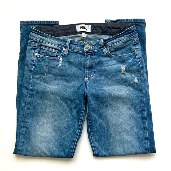 Paige Skyline Ankle Peg Jeans in Light Whitley Wash Size 29 - Picture 5 of 7